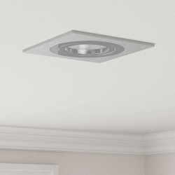 Spots encastrés 12 pcs Carré GU10 Argent 91x91 mm 
