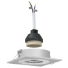 Spots encastrés 12 pcs Carré GU10 Argent 91x91 mm 