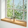 Appuis de fenêtre 2 pcs marron clair bois de chêne massif 