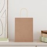 Sacs en papier 250 pcs avec poignées marron 21x11x28 cm 