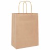 Sacs en papier 250 pcs avec poignées marron 21x11x28 cm 