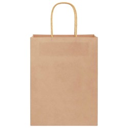 Sacs en papier 250 pcs avec poignées marron 21x11x28 cm 