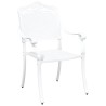 Chaises de jardin 2 pcs en alu moulé blanc 