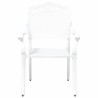 Chaises de jardin 2 pcs en alu moulé blanc 