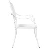 Chaises de jardin 2 pcs en alu moulé blanc 