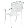 Chaises de jardin 2 pcs en alu moulé blanc 