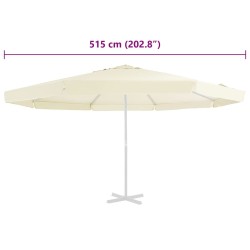 Tissu de remplacement pour parasol d'extérieur Sable 515 cm 