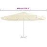 Tissu de remplacement pour parasol d'extérieur Sable 515 cm 