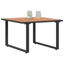 Table de Café de Jardin Marron 55x55x35 cm DPC et Acier 