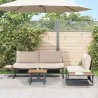 Table de Café de Jardin Marron 55x55x35 cm DPC et Acier 