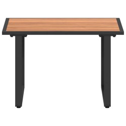 Table de Café de Jardin Marron 55x55x35 cm DPC et Acier 