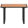 Table de Café de Jardin Marron 55x55x35 cm DPC et Acier 