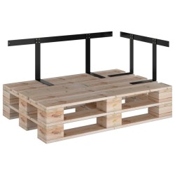 Dossier pour canapé palette Noir 110 cm Fer 