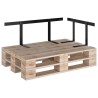 Dossier pour canapé palette Noir 110 cm Fer 