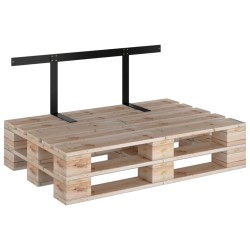 Dossier pour canapé palette Noir 110 cm Fer 