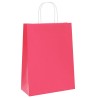 Sacs en papier 250 pcs avec poignées rose 26x12x35 cm 