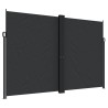 Auvent latéral rétractable Noir 220x1200 cm 