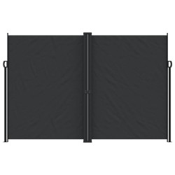Auvent latéral rétractable Noir 220x1200 cm 