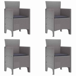 Ensemble de salle à manger de jardin 5 pcs Gris clair 