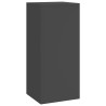 Supports de Plantes Outdoor Colonne 2 pcs Noir 24x24x55 cm Acier 