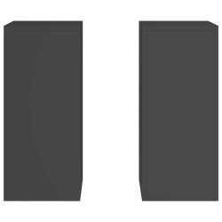 Supports de Plantes Outdoor Colonne 2 pcs Noir 24x24x55 cm Acier 