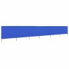 Paravent 6 panneaux Tissu 800 x 120 cm Bleu azuré 