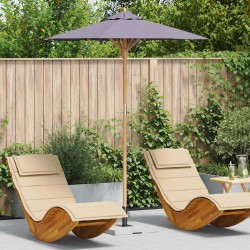 Parasol de jardin gris foncé , 180 x 230 cm en bambou 
