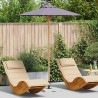 Parasol de jardin gris foncé , 180 x 230 cm en bambou 