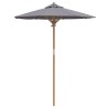 Parasol de jardin gris foncé , 180 x 230 cm en bambou 