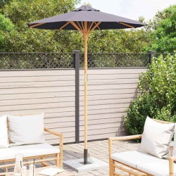 Parasol de jardin gris foncé , 180 x 230 cm en bambou 