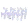 Rennes de Noël 6 pcs 240 LED Multicolore Acrylique 