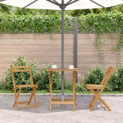 Table pliable de jardin 60x60x75 cm Bois d'acacia solide 