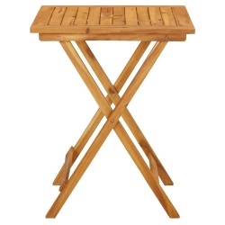 Table pliable de jardin 60x60x75 cm Bois d'acacia solide 