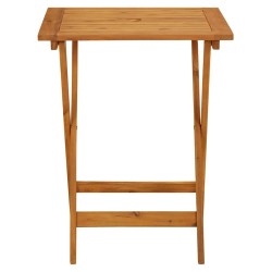 Table pliable de jardin 60x60x75 cm Bois d'acacia solide 