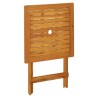 Table pliable de jardin 60x60x75 cm Bois d'acacia solide 
