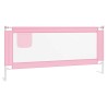 Barrière de sécurité de lit d'enfant Rose 200x25 cm Tissu 