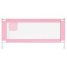 Barrière de sécurité de lit d'enfant Rose 200x25 cm Tissu 