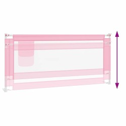 Barrière de sécurité de lit d'enfant Rose 200x25 cm Tissu 