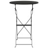 Table Bistro Pliable Anthracite Ø50 x 71 cm Acier Thermolaqué 