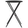 Table Bistro Pliable Anthracite Ø50 x 71 cm Acier Thermolaqué 
