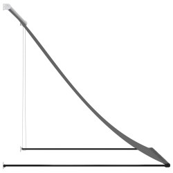 Auvent rétractable anthracite 150x150 m tissu et acier 
