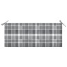 Banc Batavia avec coussin à carreaux gris 120 cm Bois de teck 