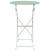 Table de jardin pliable mint clair Ø50 x 71 cm en acier 
