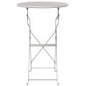 Table de bistrot pliante beige Ø50 x 71 cm en acier recouvert de poudre 