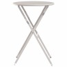 Table de bistrot pliante beige Ø50 x 71 cm en acier recouvert de poudre 