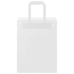 Sacs en papier 50 pcs avec poignées blanc 21x11x28 cm 