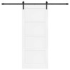 Porte Coulissante avec Quincaillerie Blanche 83x202 cm Bois Solide Pin 