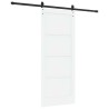 Porte Coulissante avec Quincaillerie Blanche 83x202 cm Bois Solide Pin 