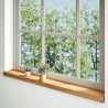 Appuis de fenêtre 2 pcs marron clair bois de chêne massif 