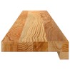 Appuis de fenêtre 2 pcs marron clair bois de chêne massif 